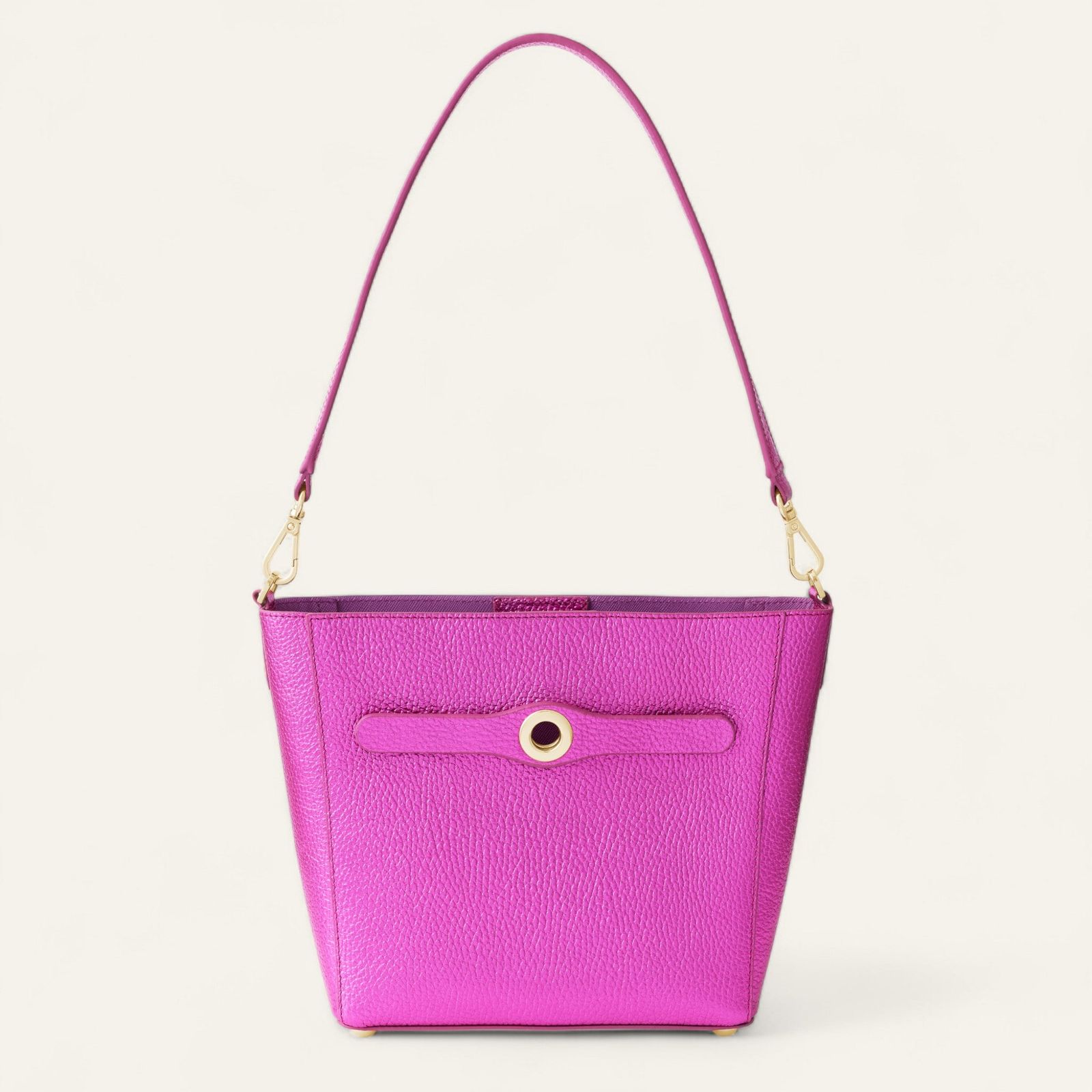 Mini S | Metallic Magenta with Gold hardware