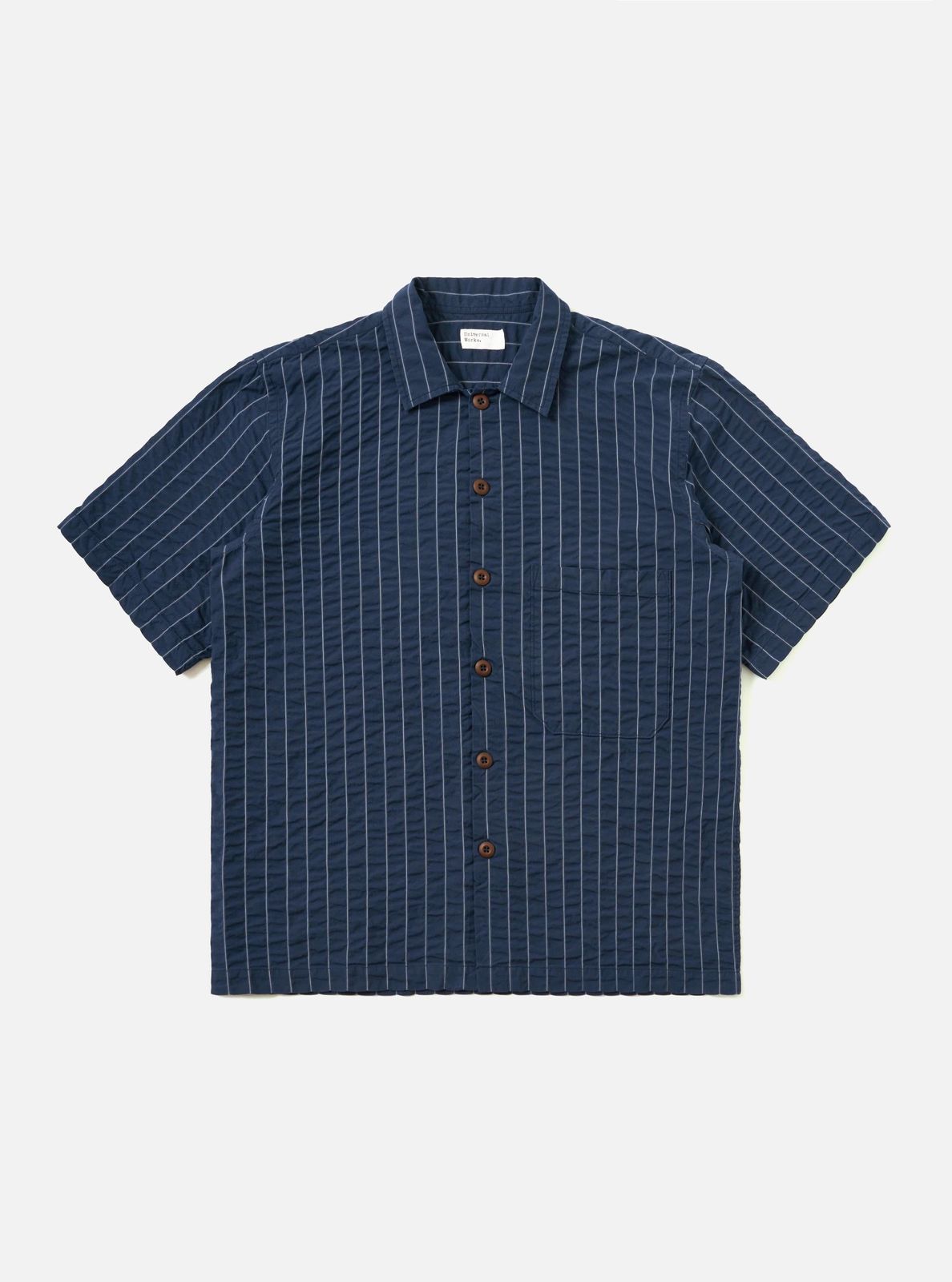 Navy Chester Stripe S/S Fatigue Shirt