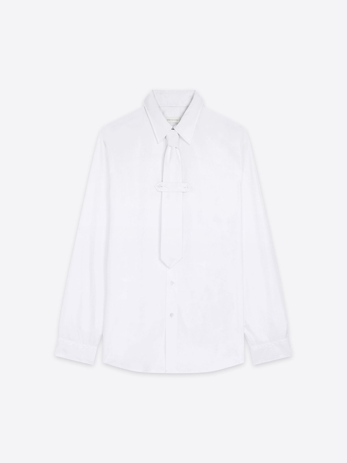 Classic cotton shirt with tie