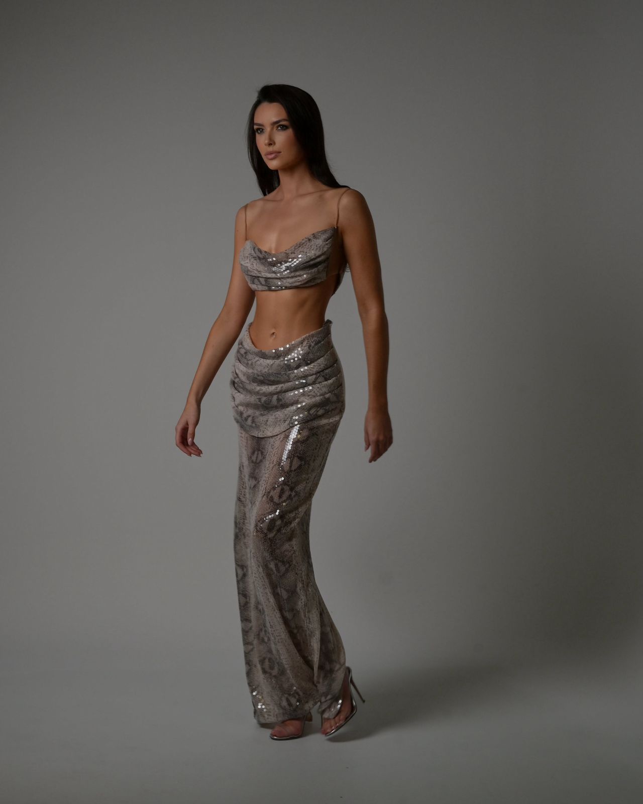 Hera Maxi Skirt in Slither Ready To Ship