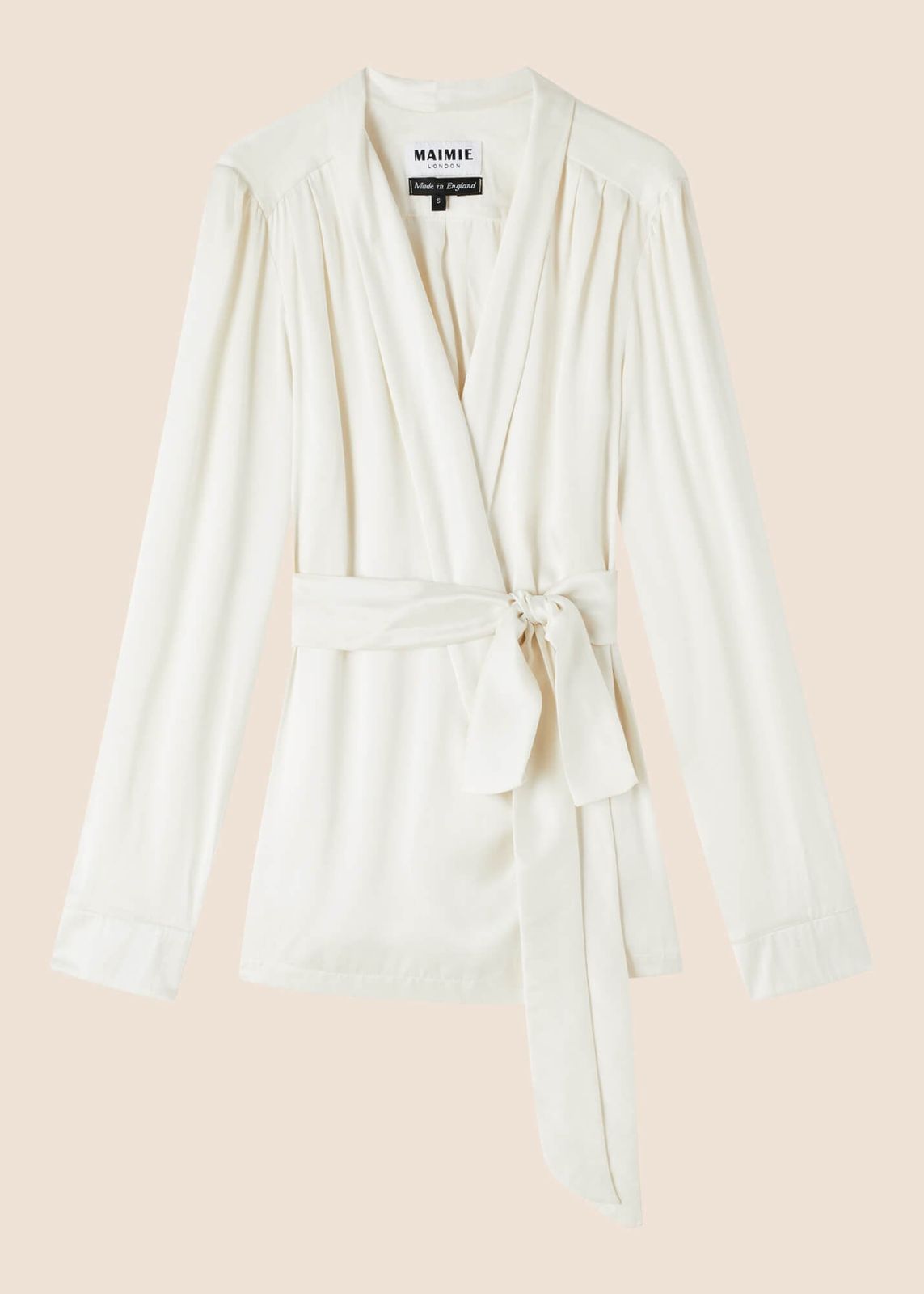 Roxy Ivory Silk Wrap Jacket