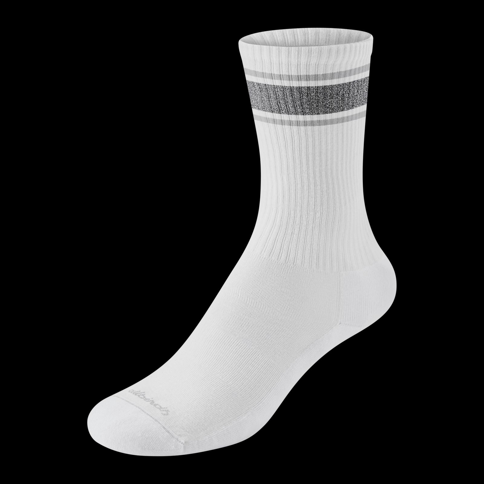 Anytime Crew Sock - Blizzard, Natural Grey Heather (Light Grey Sole)