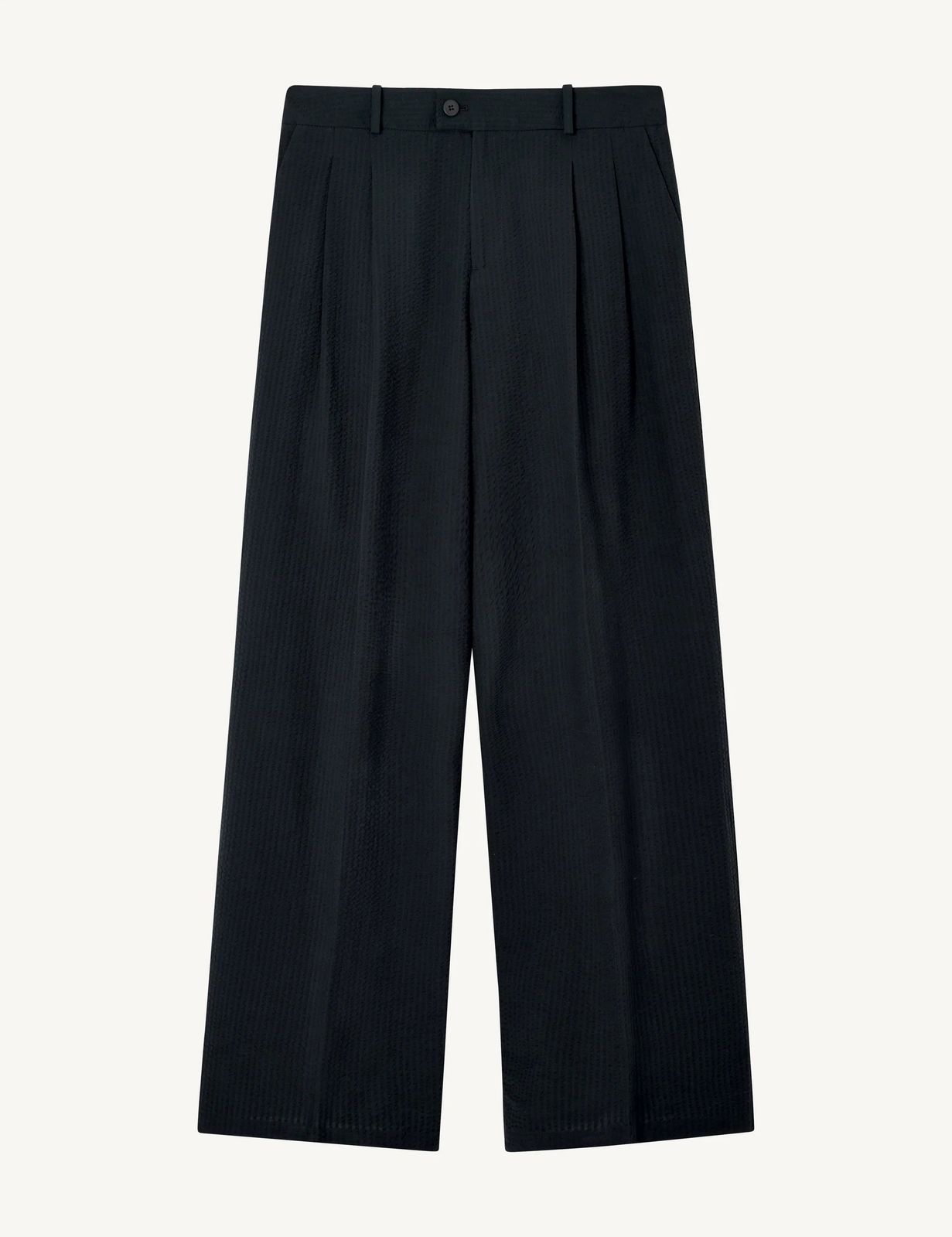 Rampling Trouser: Seersucker, Navy