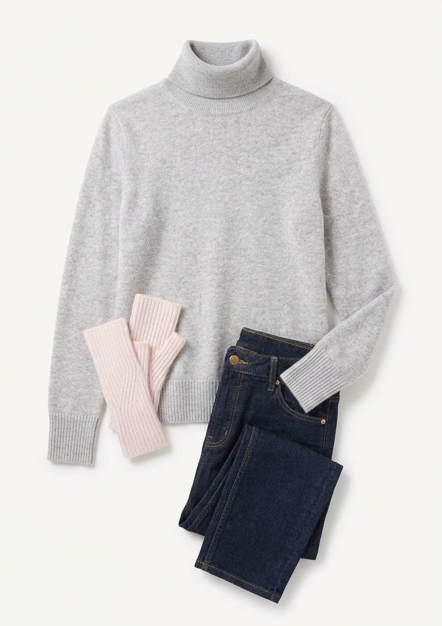 Cashmere Mitt In Ballet Pink