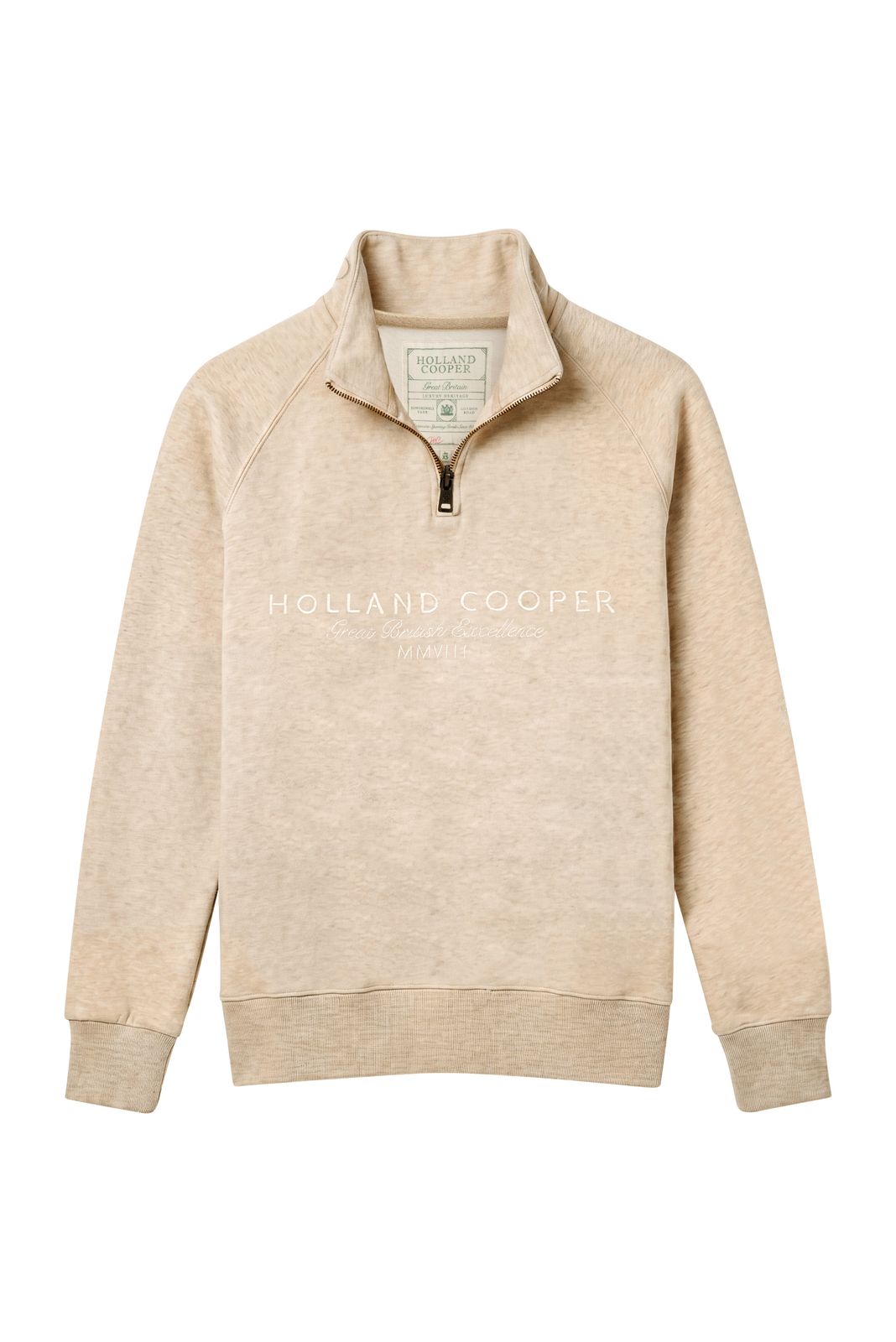 Sporting Goods Zip Henley (oatmeal Marl)