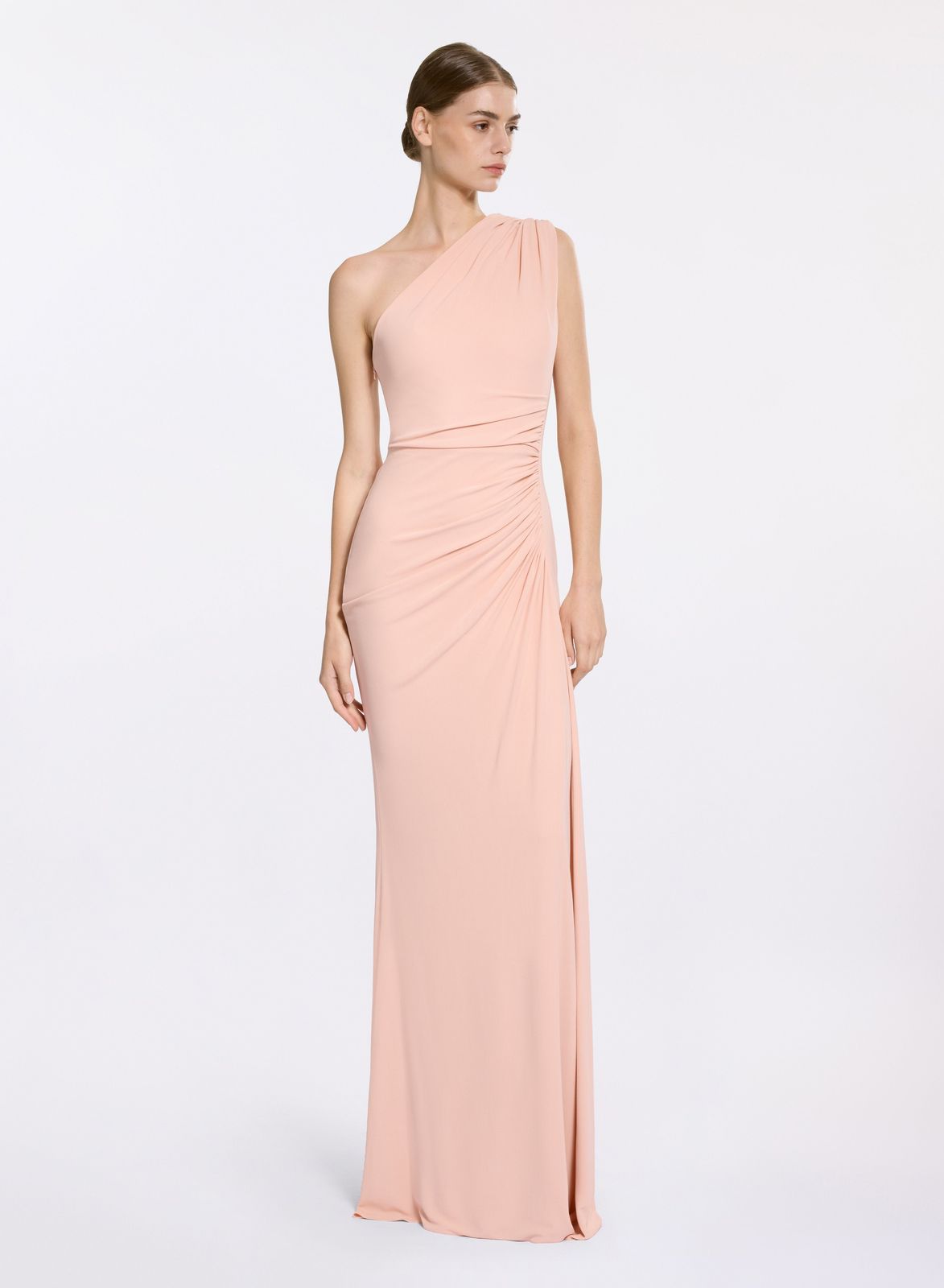 One-Shoulder Jersey Long Dress