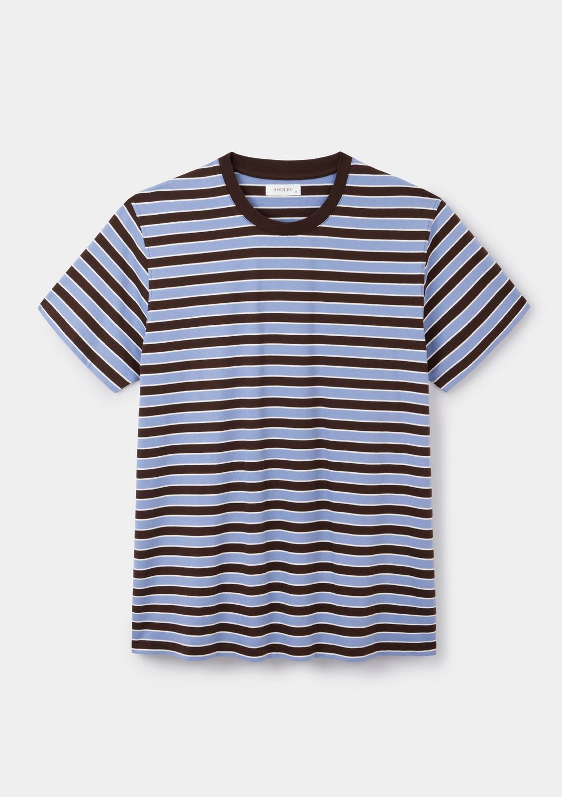 Brown & Blue Stripe Organic Cotton T-shirt