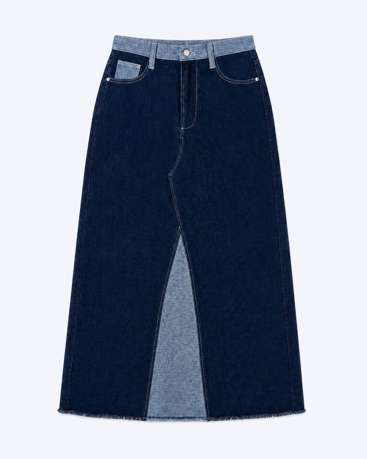Benson Skirt In Indigo And Bleach