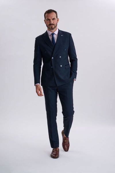 Regent Navy Double-Breasted Two Piece Suit