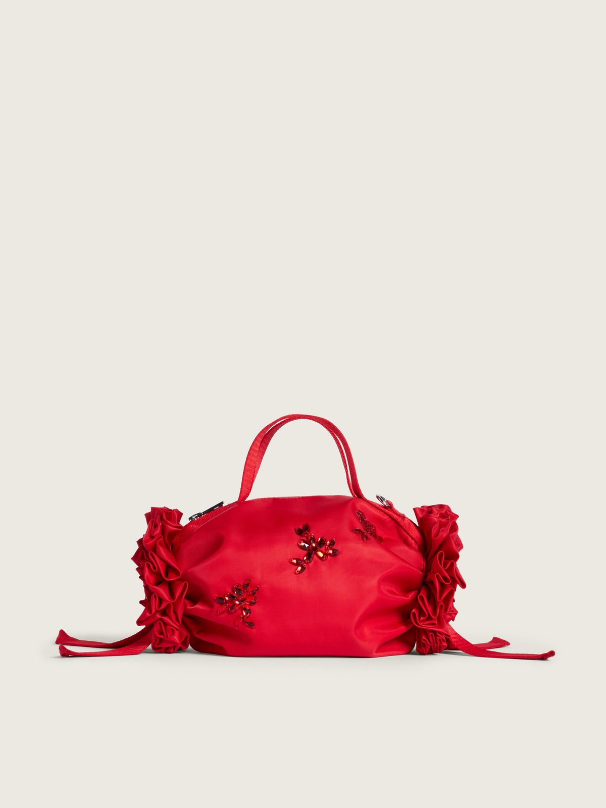 Turbo Embellished Mini Double Ribbon Rosette Bag