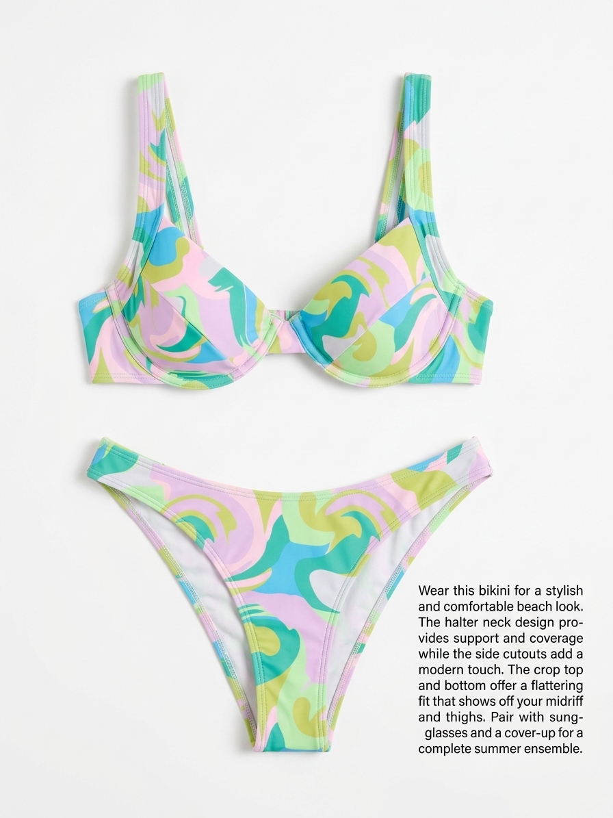 Kate Marble Print Bikini Bottom