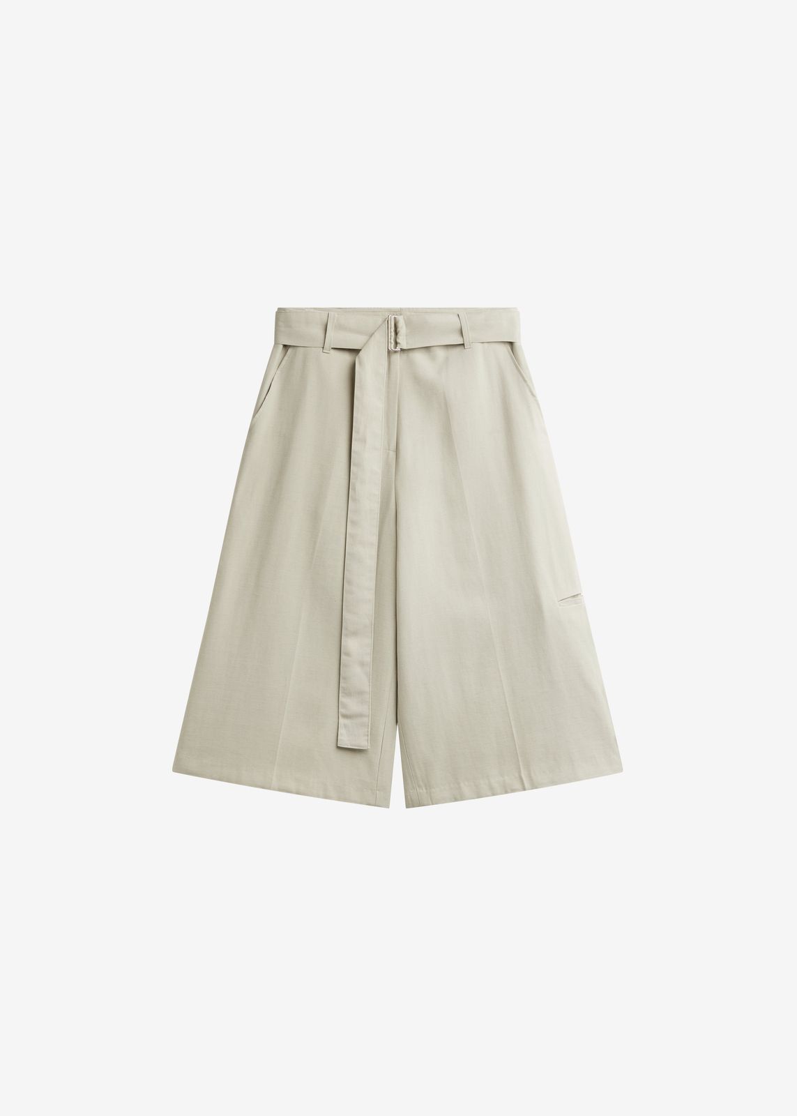 Lavre Belted Bermuda Shorts - Beige Melange