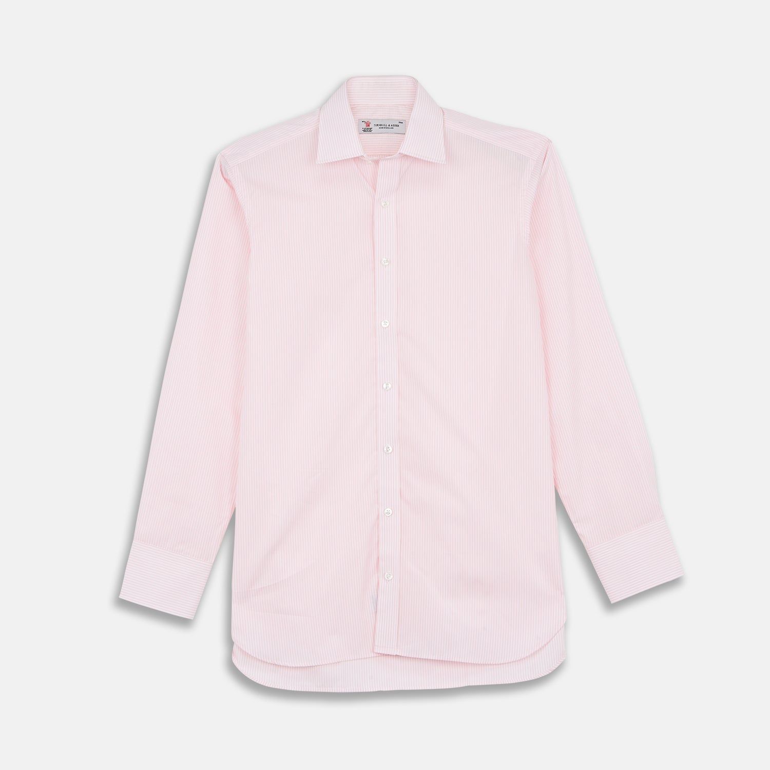 White Linen Shirt with T&A Collar and 3-Button Cuffs