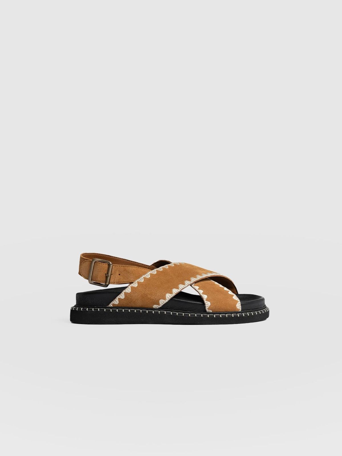 Bonnie Cross Over Sandals - Tan