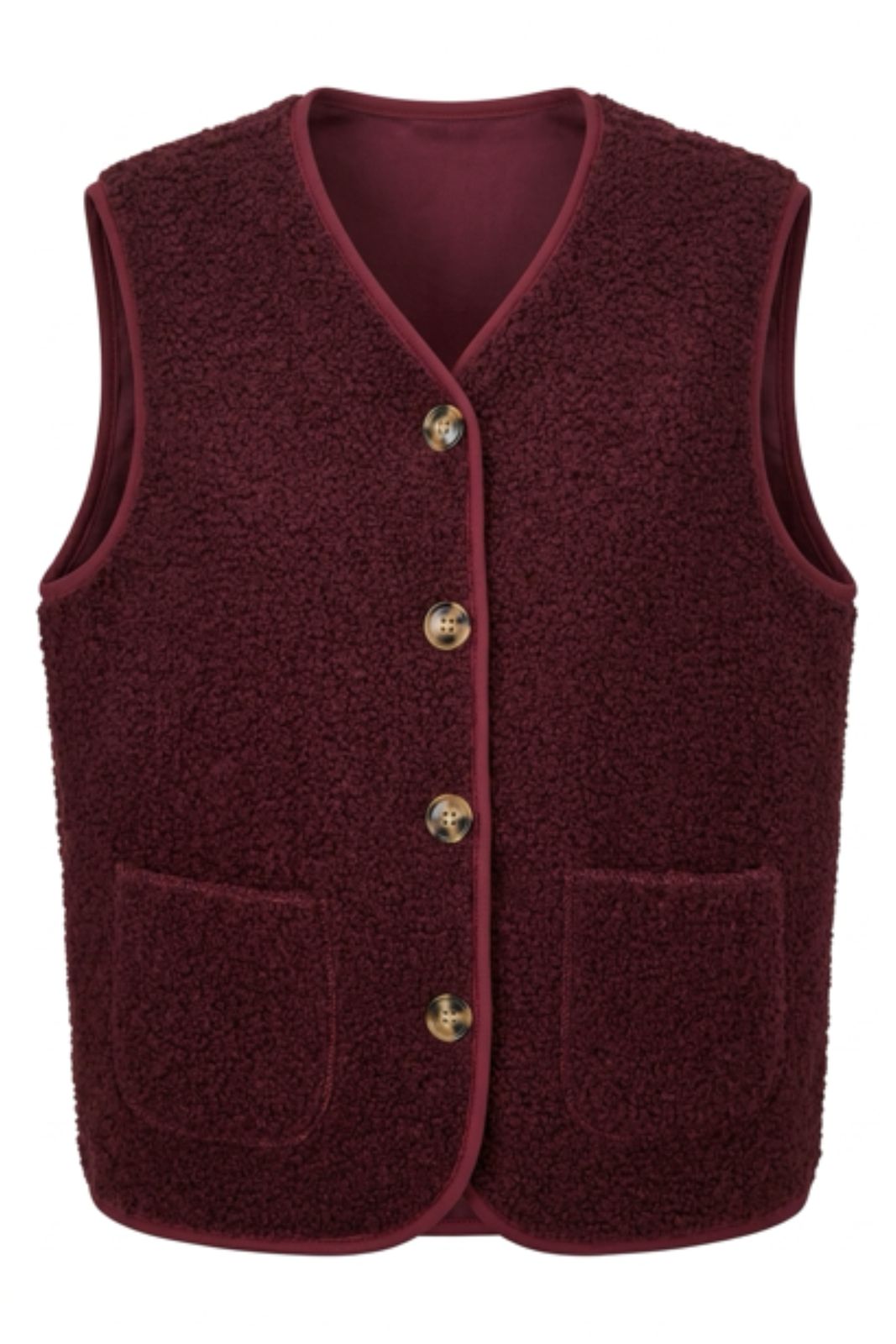 Boucle Gilet In Wine