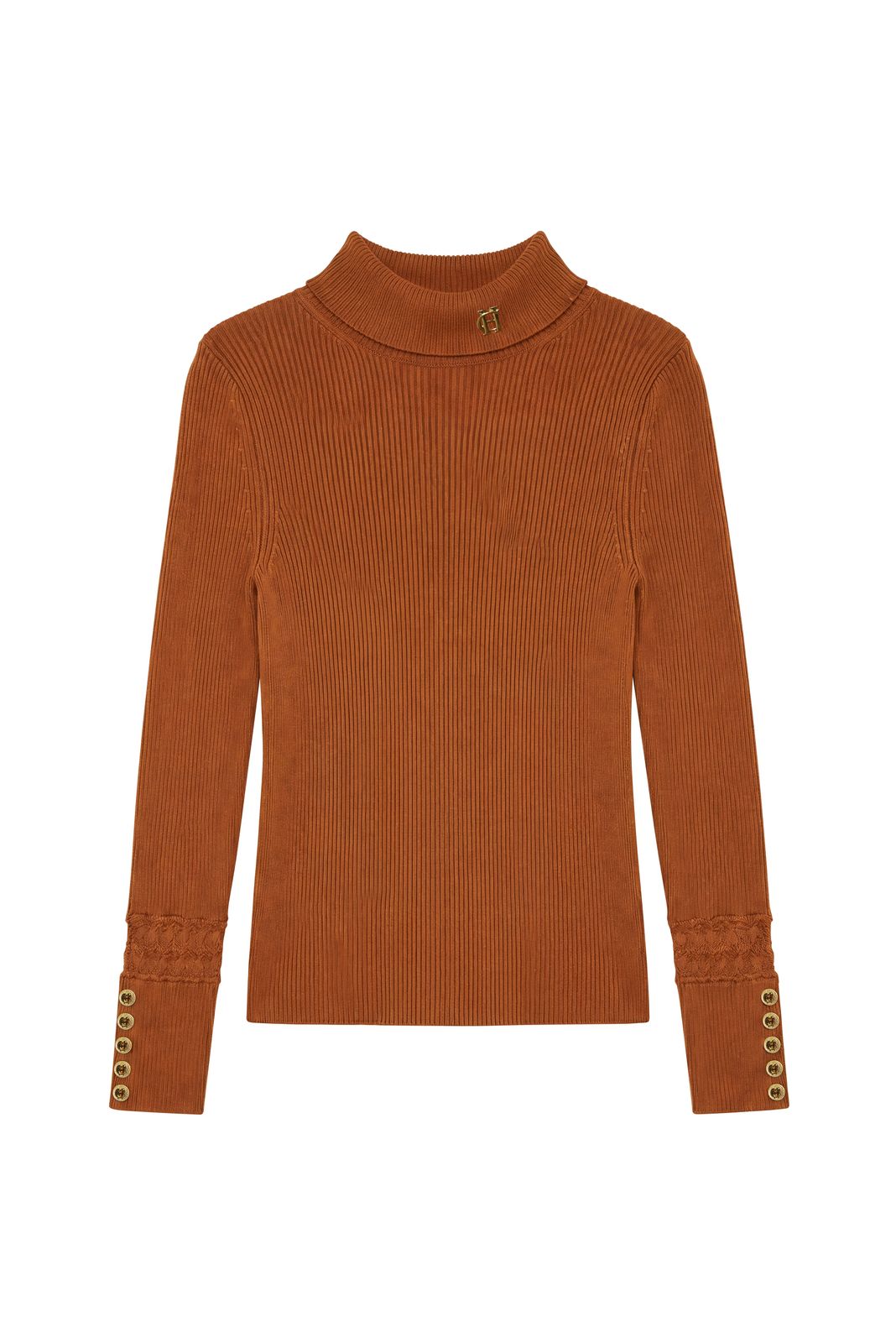 Painswick Roll Neck Knit (terracotta)
