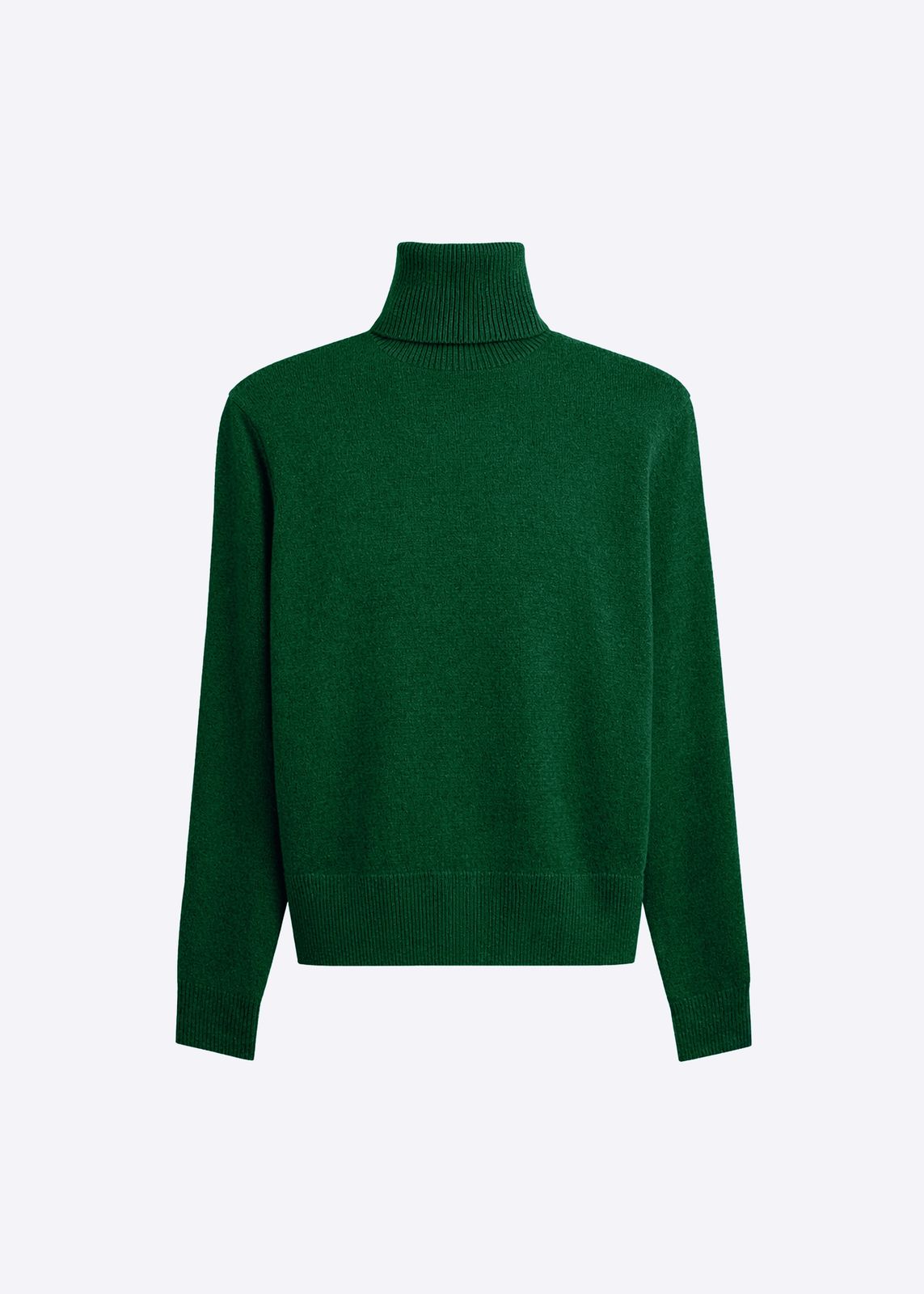 Gala Padded Knit Turtleneck - Forest Green