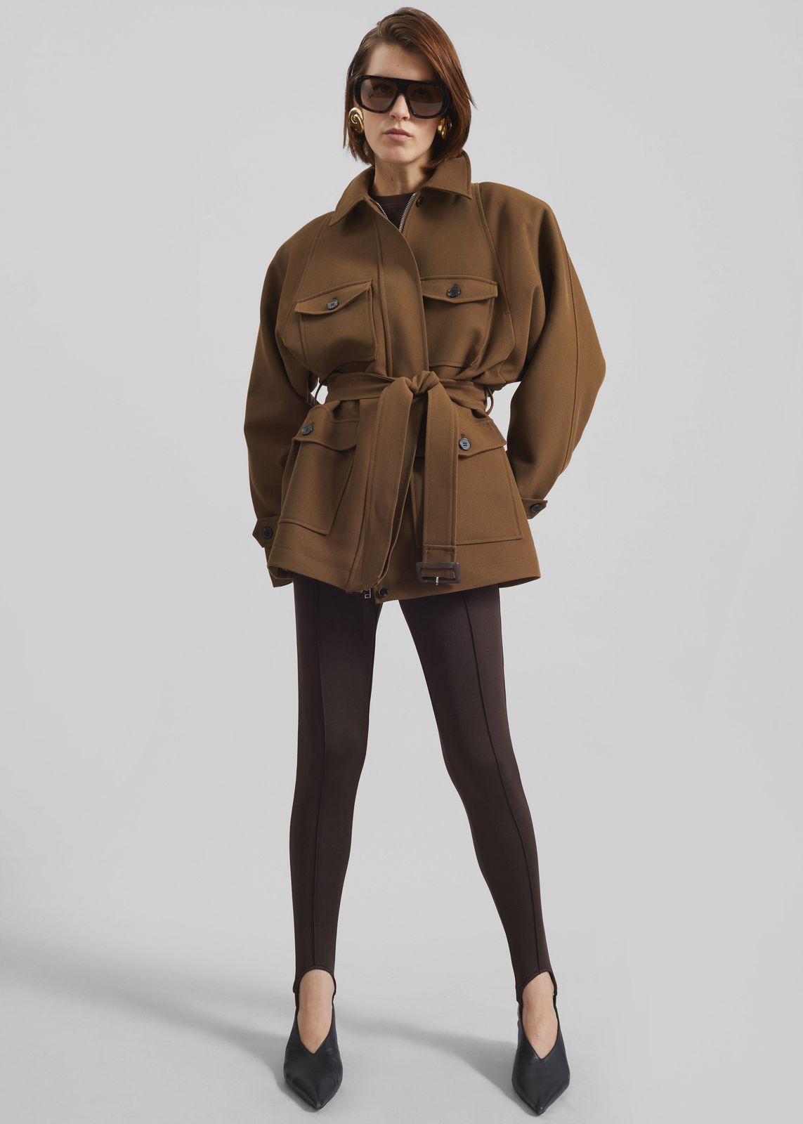 Trevose Padded Utility Jacket - Brown