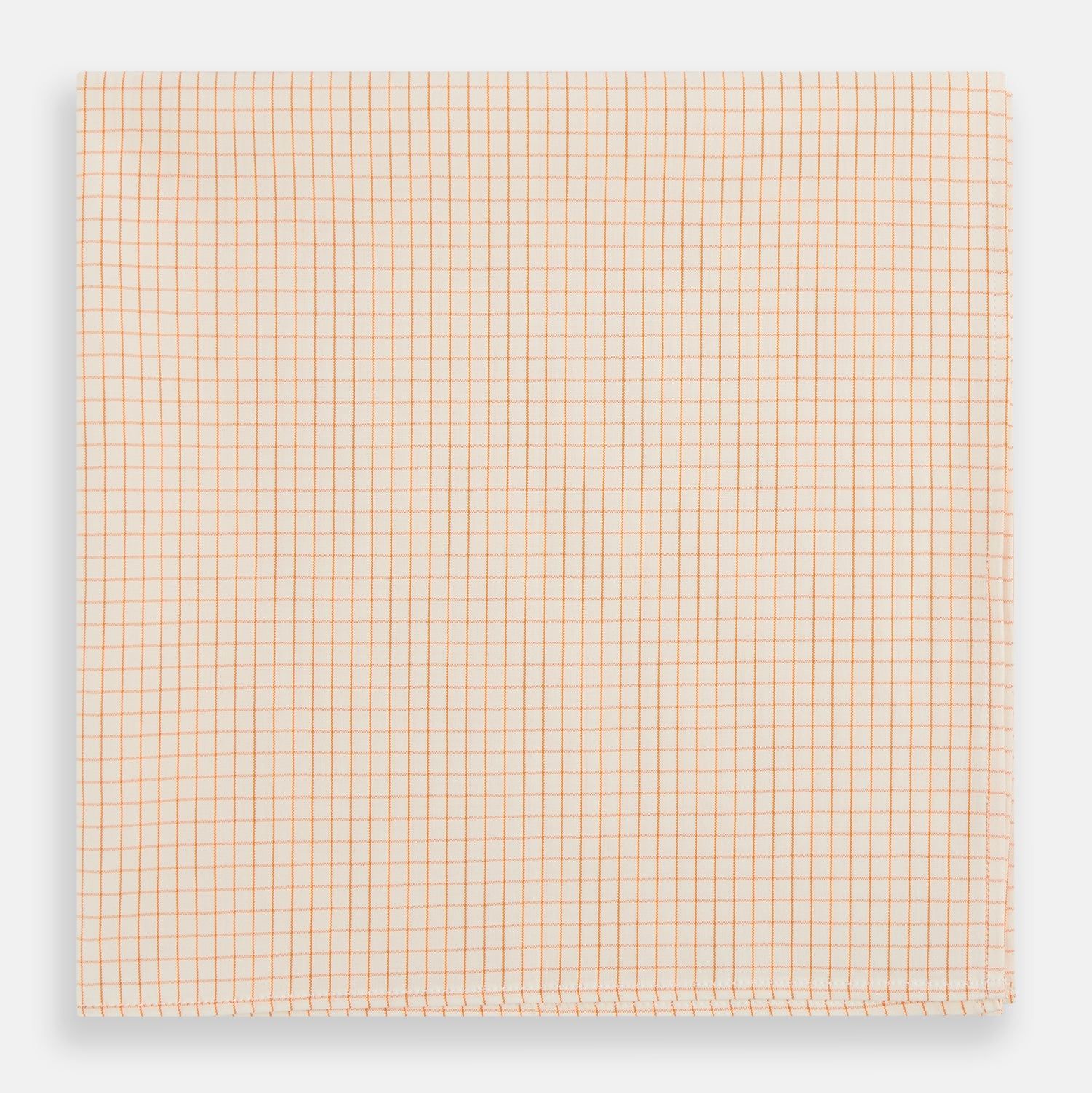 Orange Graph Check Handkerchief
