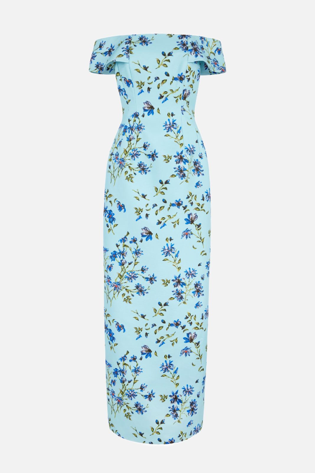 Antep Dress in Blue Magnolia Taffetta Faille