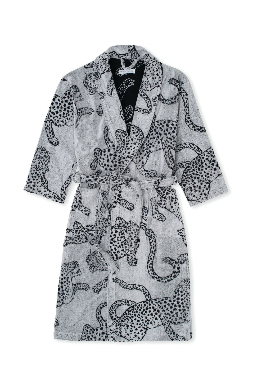 Unisex Towel Robe Jag Print Cream