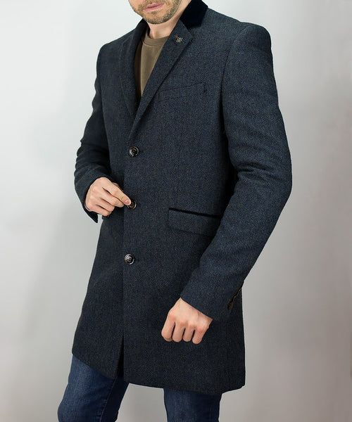 Cavani Kingston Navy Overcoat