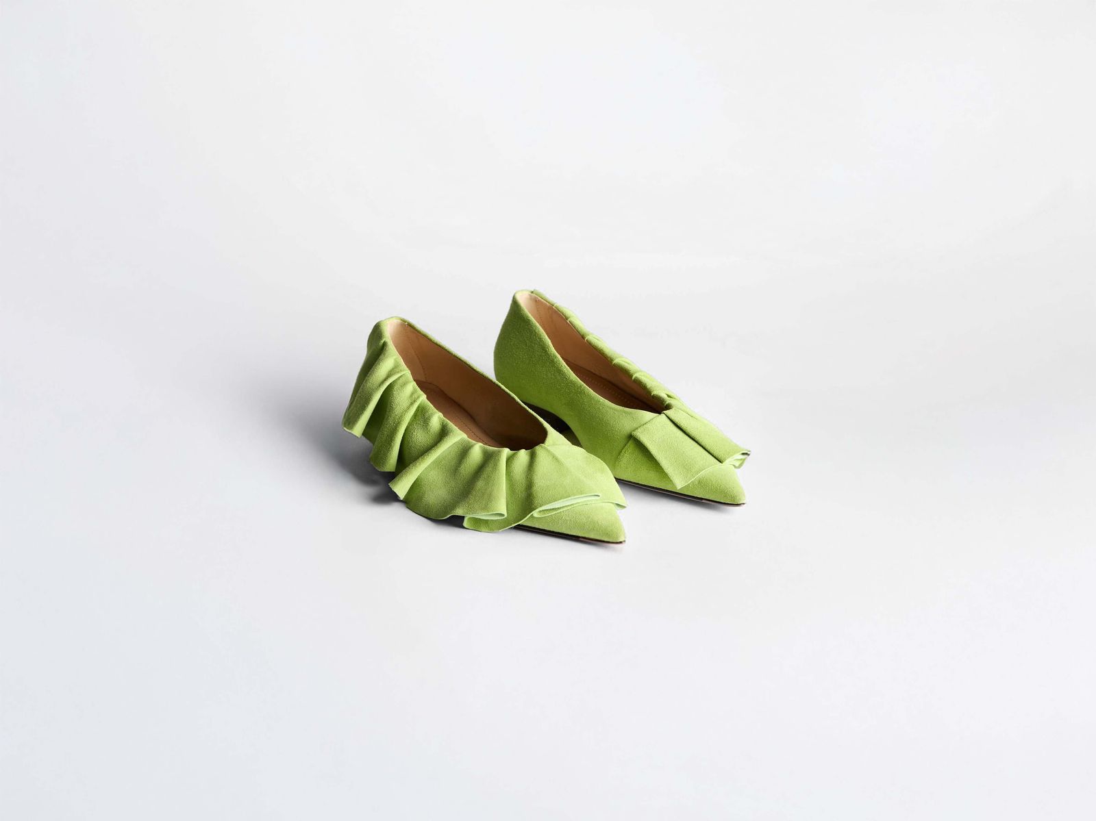 CL_RUFFLE BALLERINA W - KHAKI_BL0037LA0386