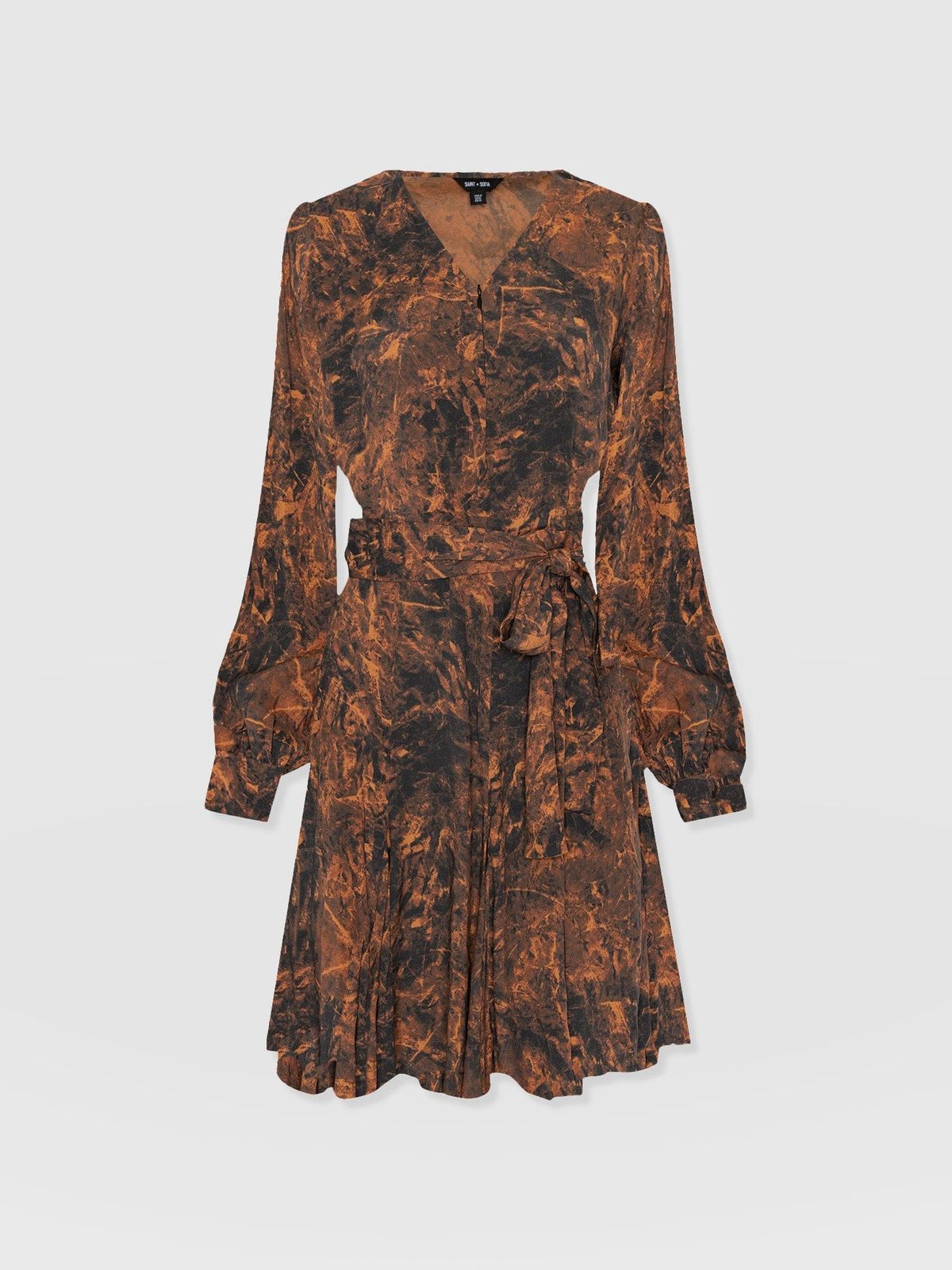 Joselyn Mini Dress - Brown Marble