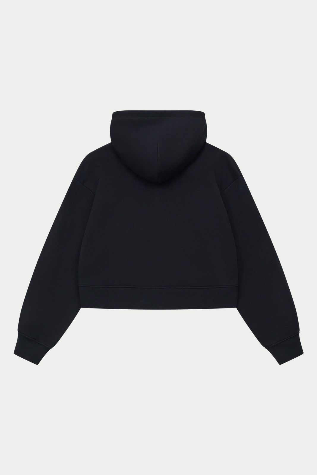CTRE APPLIQUE ZIP THROUGH HOODIE - BLACK