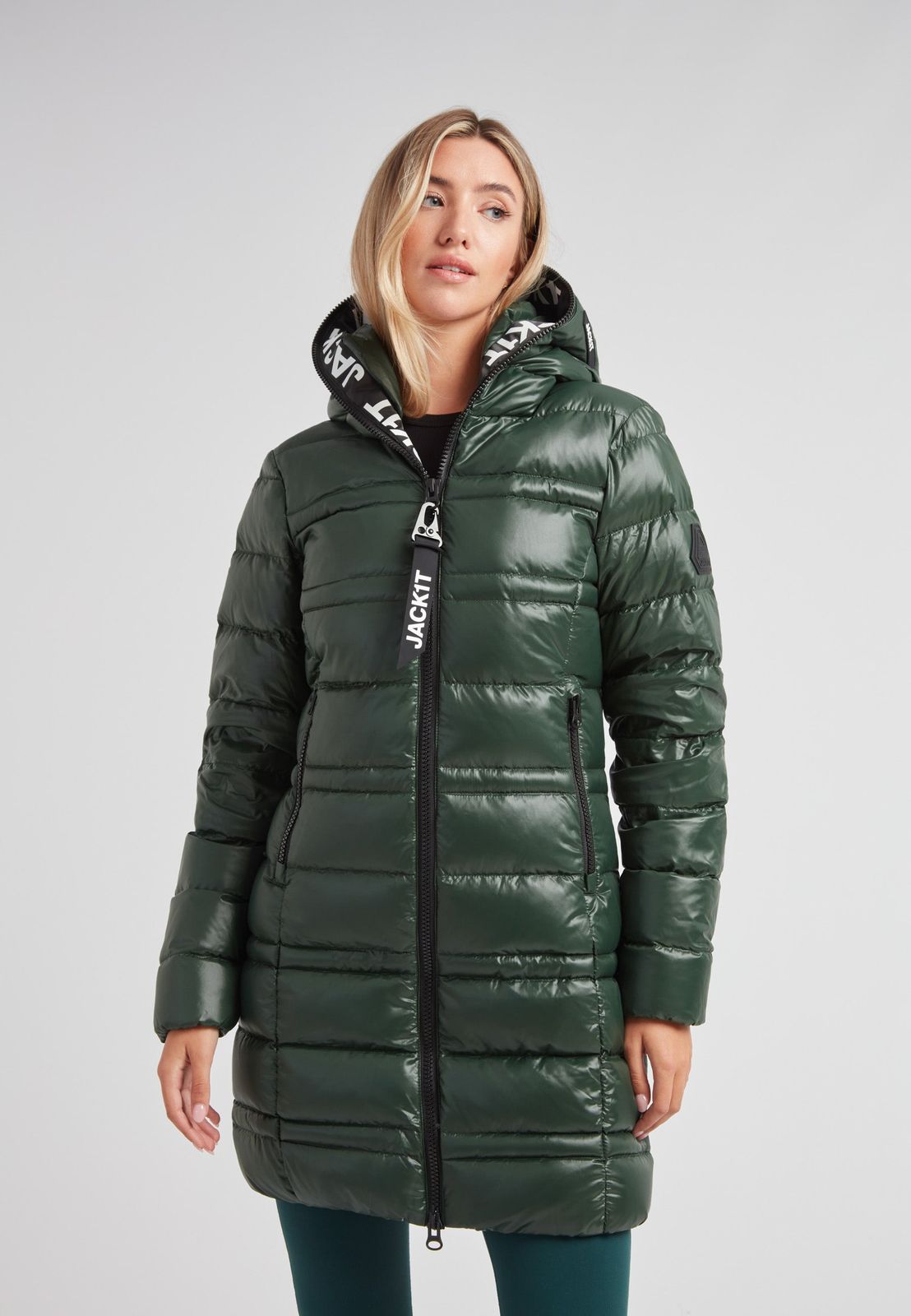 R4D Tramline Down Coat Lux Emerald
