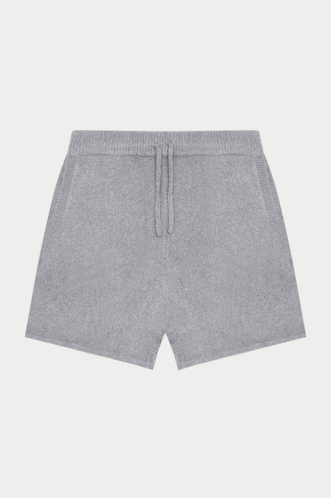 BOUCLE KNIT SHORTS - GREY MARL