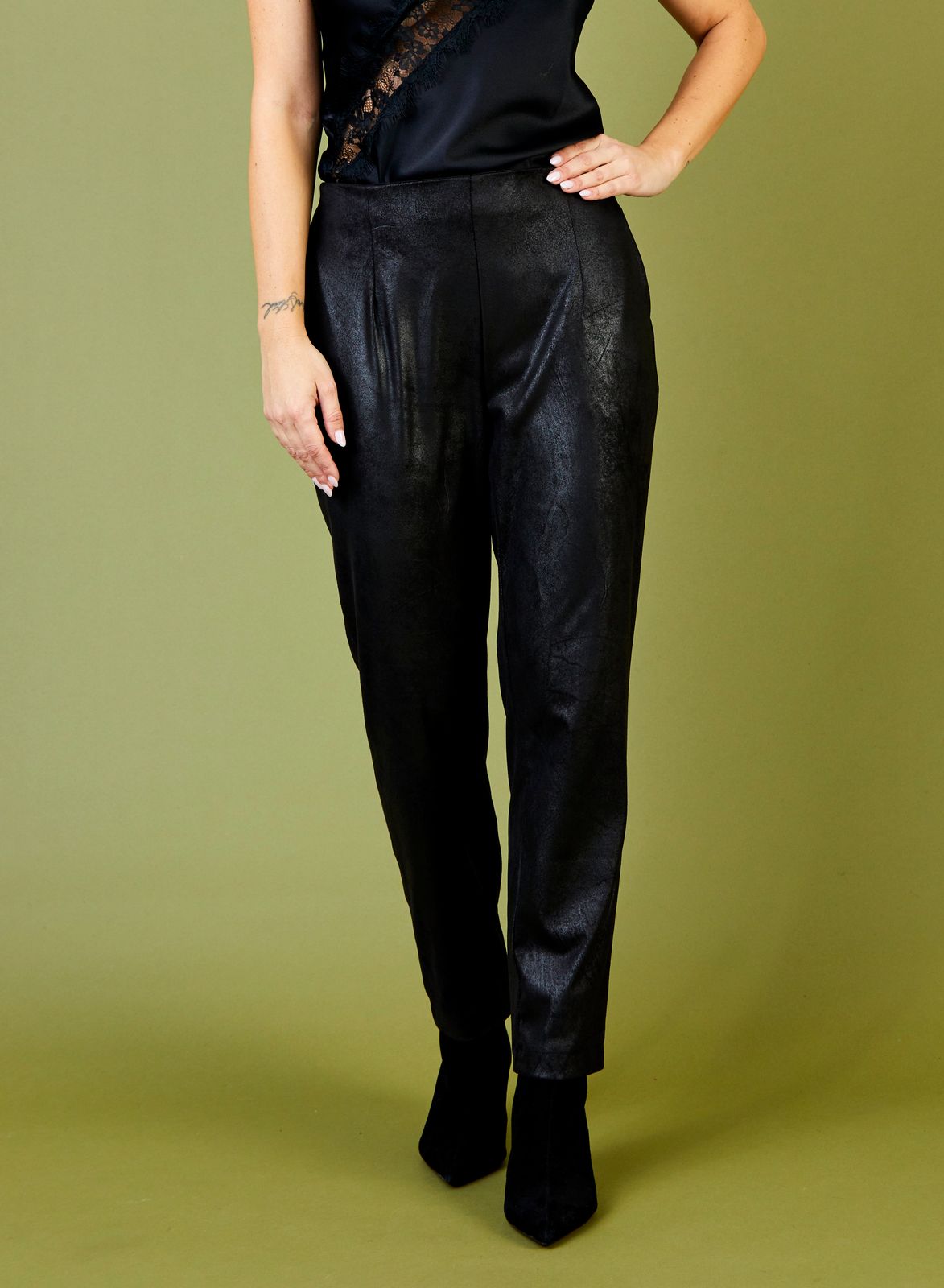 Elena Faux Leather Cigarette Pants