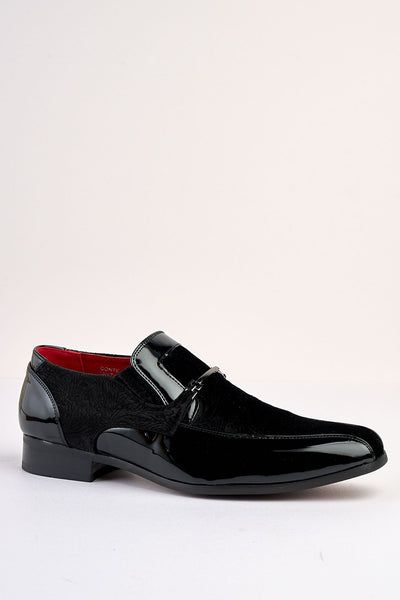 Conte Pattern Black Shoe