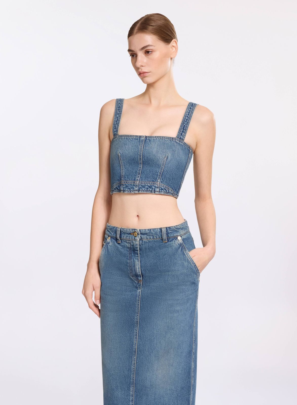 Denim Crop Top