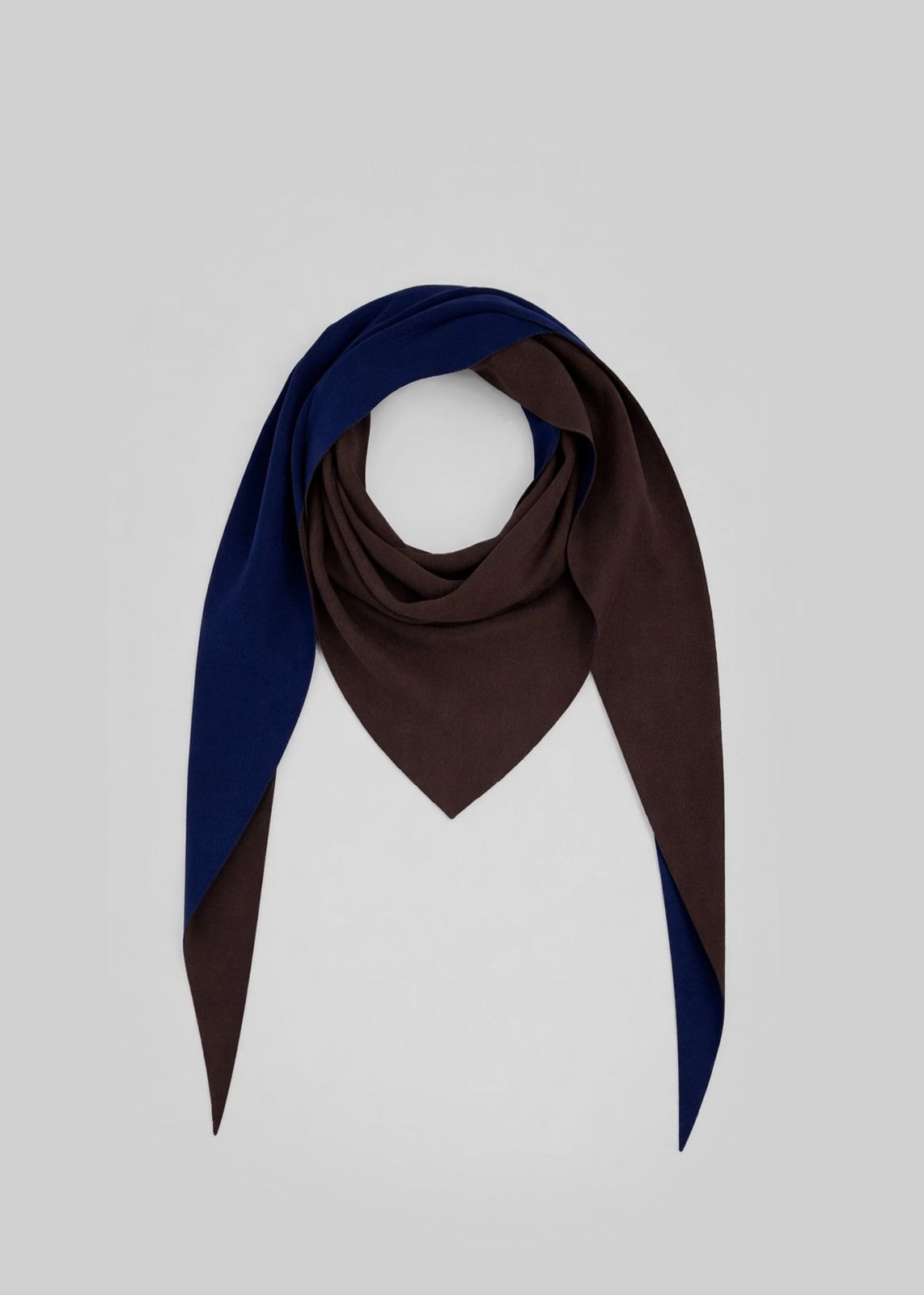 Nella Reversible Shawl - Brown/navy