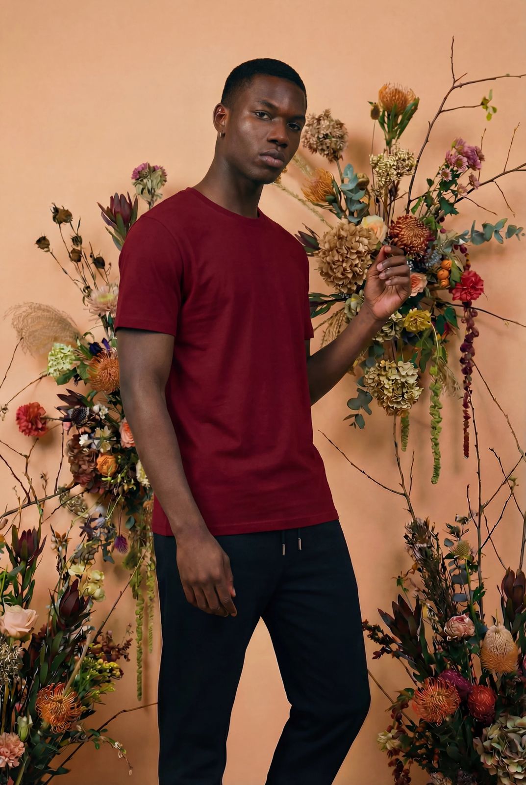 Organic Cotton Pitod T-Shirt | Burgundy