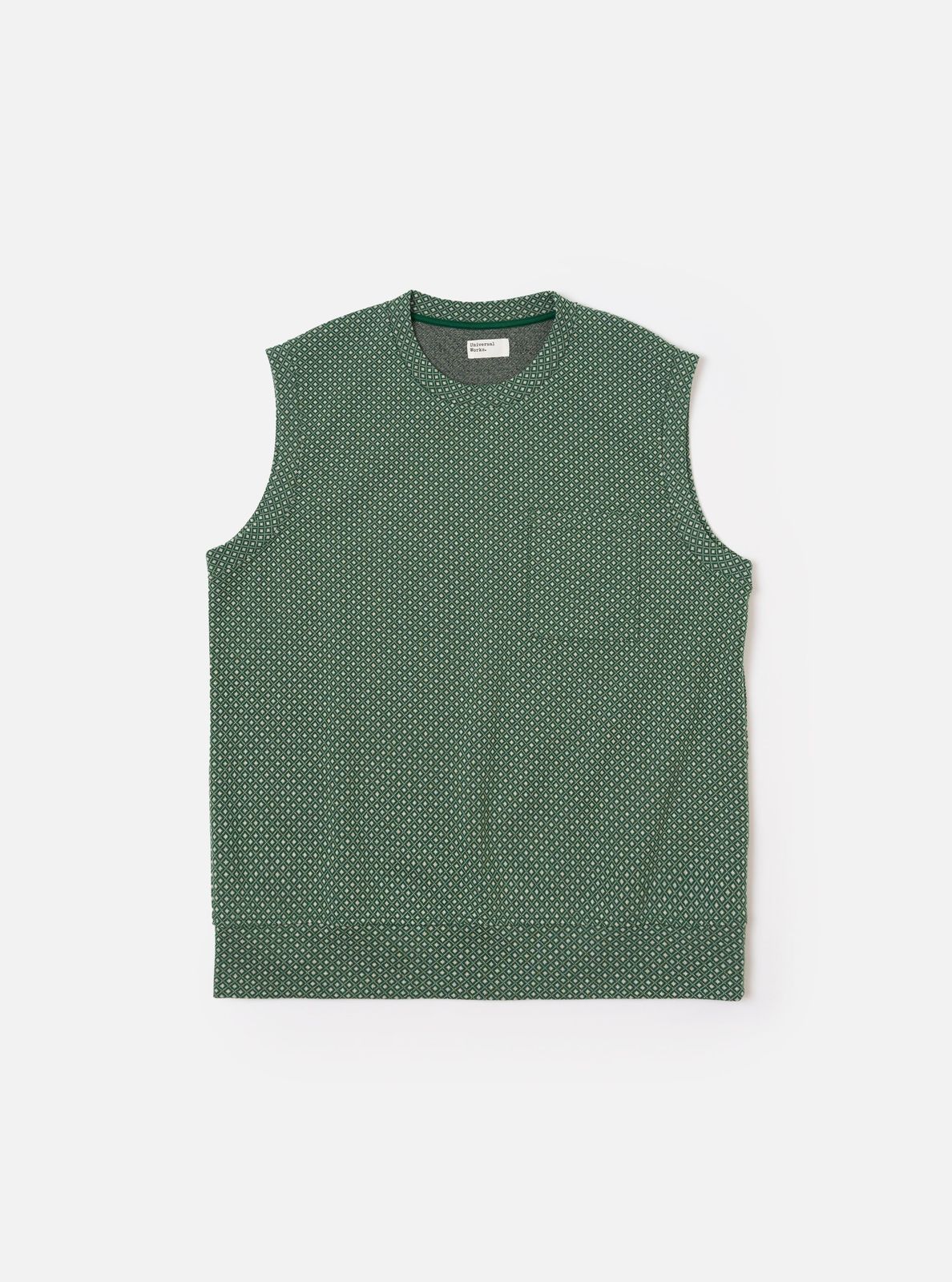 Green Argyll Jersey Sleeveless Crew