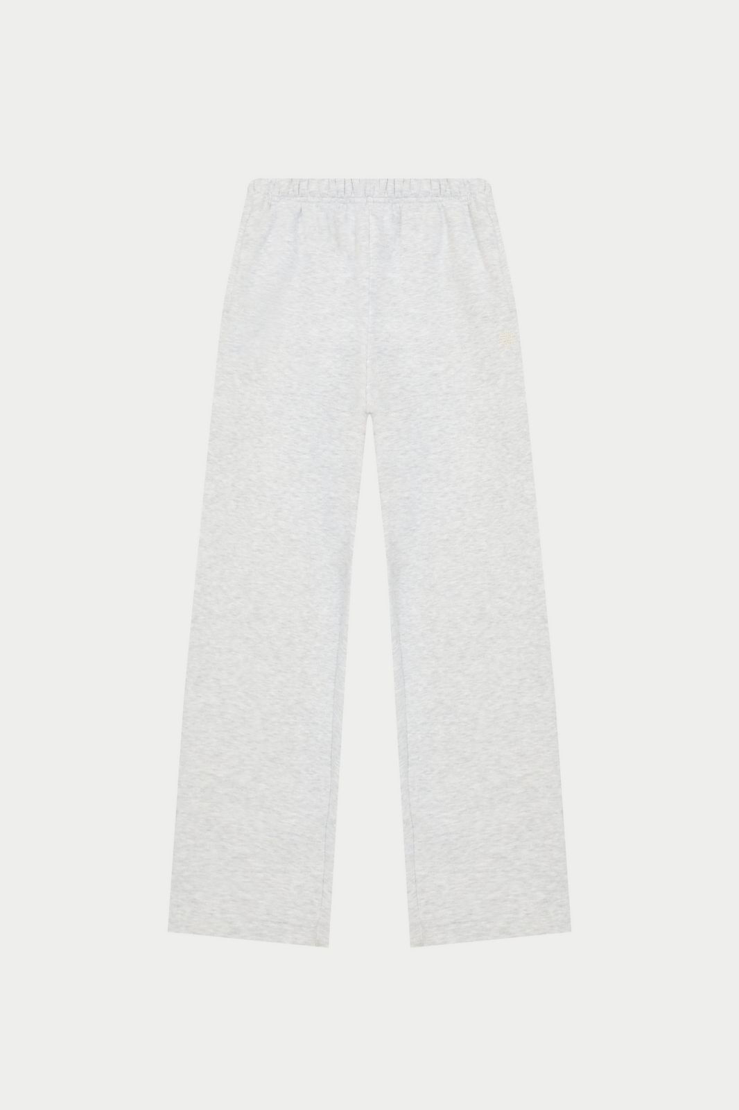 EMBROIDERED CREST RELAXED JOGGERS - GREY MARL