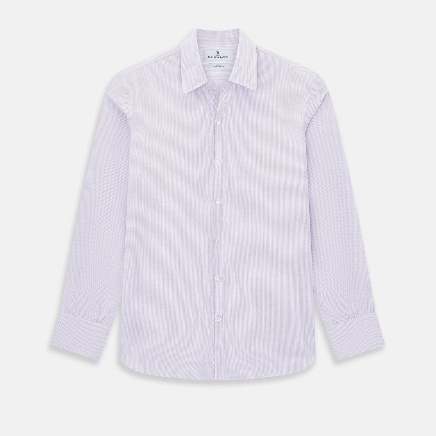 Pale Pink Micro-Tattersall Check Windsor Shirt