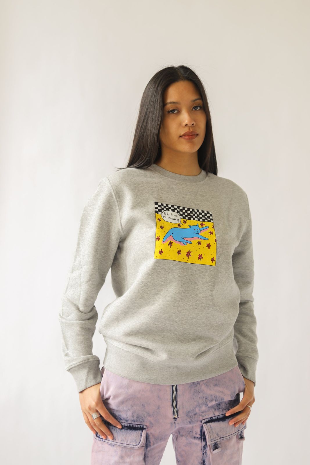 Be Kind To Flowers | Sustainable Organic Cotton Sweatshirt