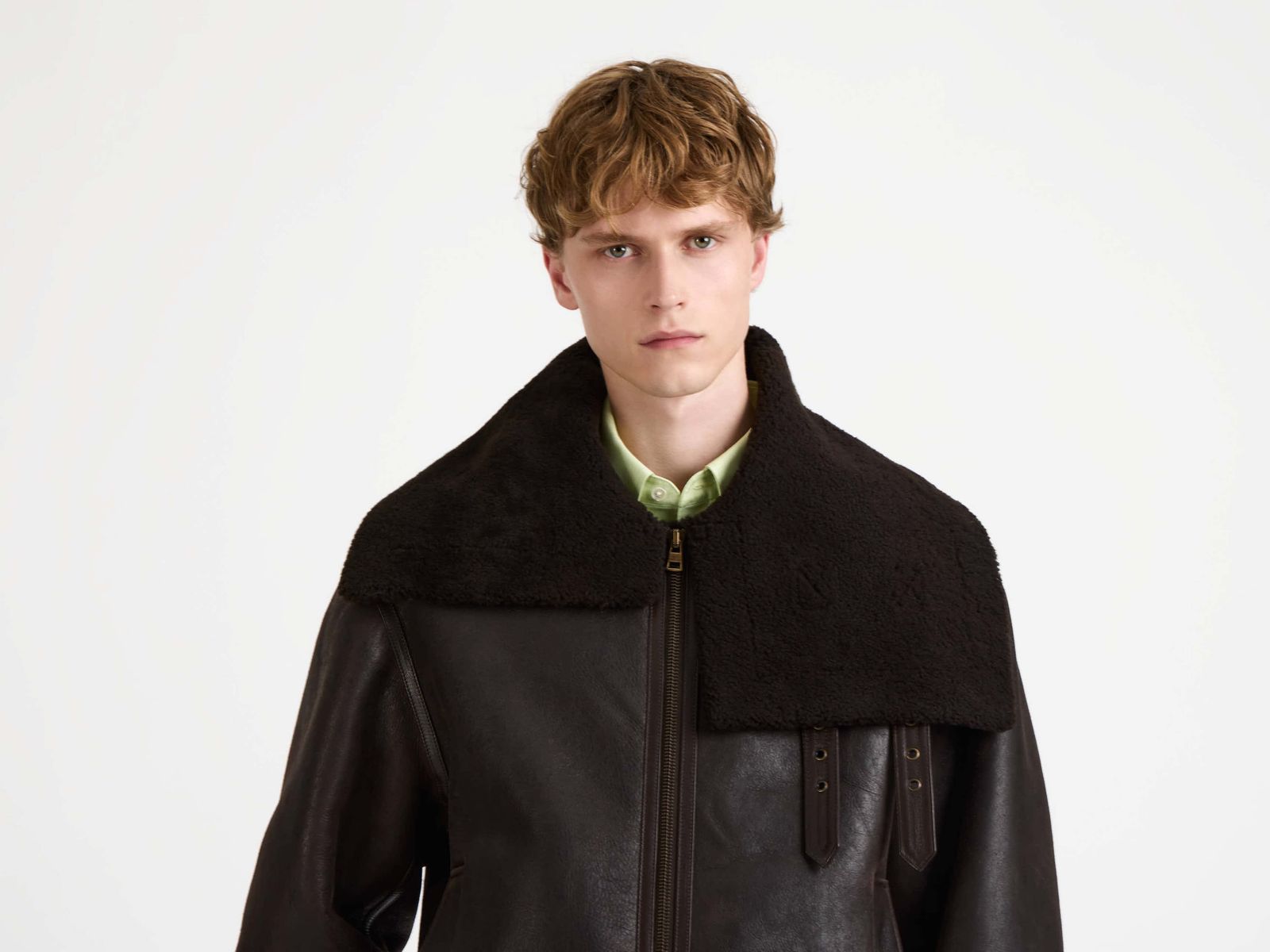 CL_SHEARLING JACKET - CHOCOLATE BROWN/BROWN_LJ0052LT0125