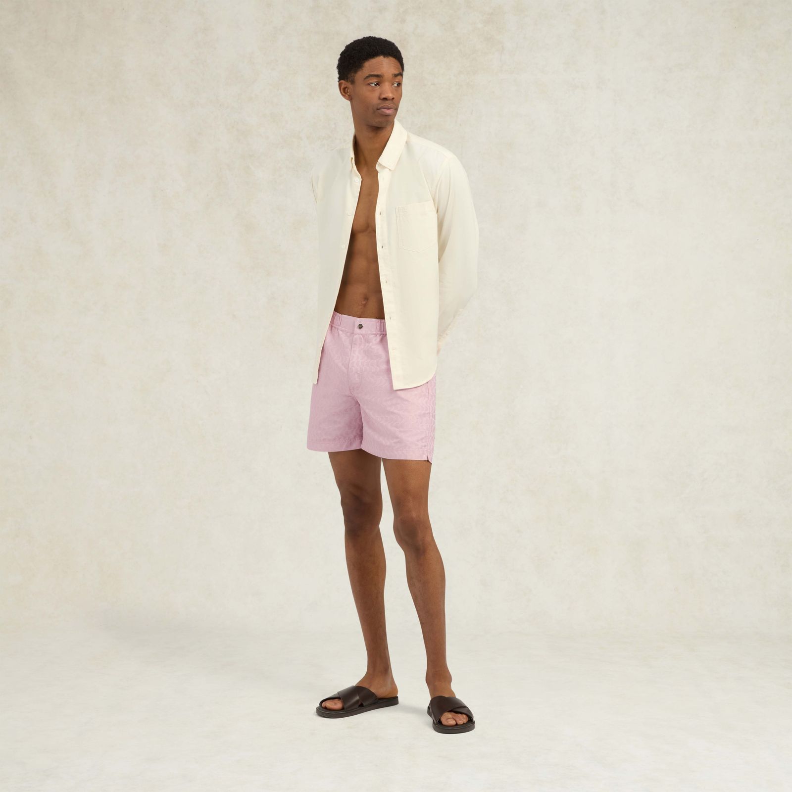 Mosaic Jacquard Swimshort - Rose