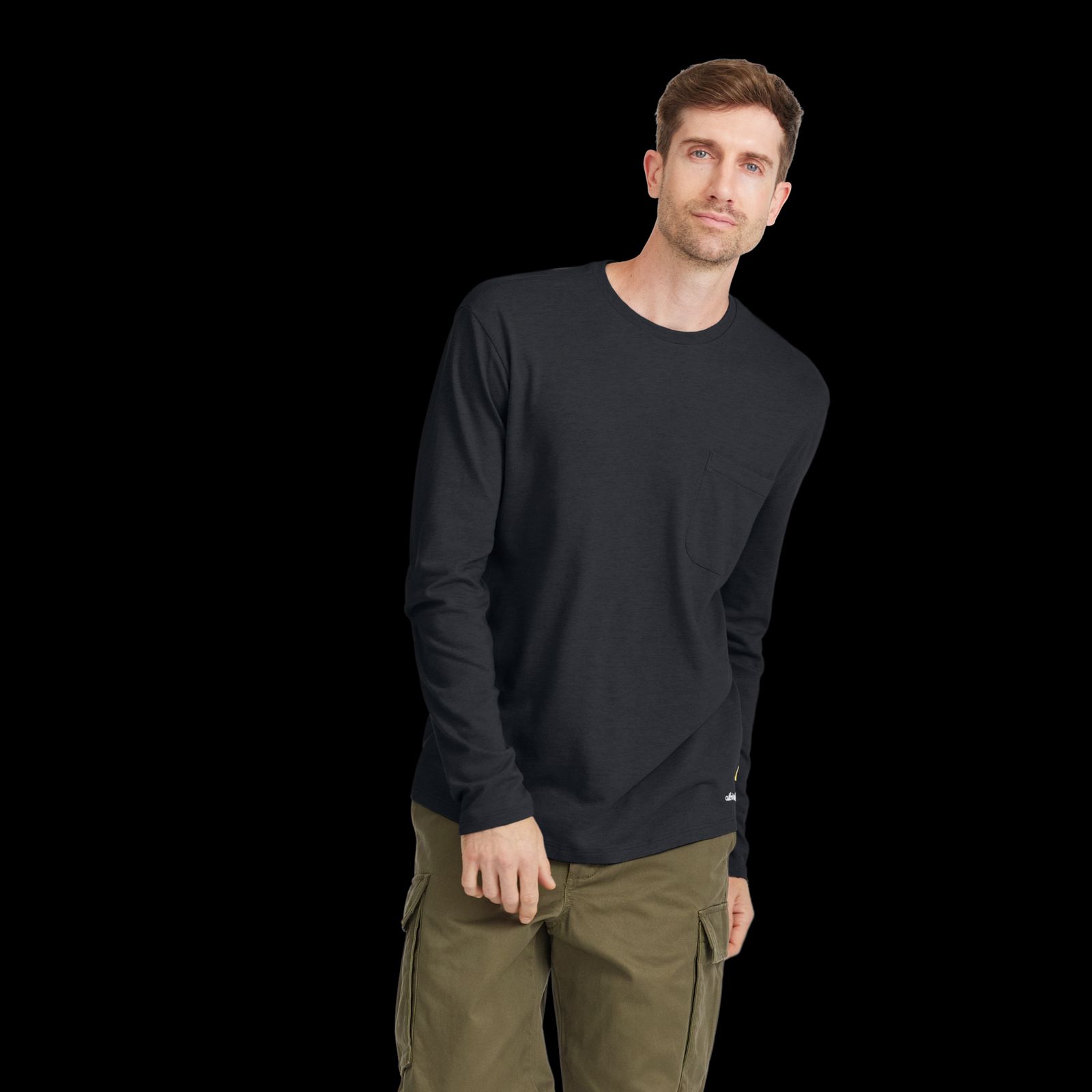 Men's Soft Merino Long Sleeve Tee - True Black - New Edition