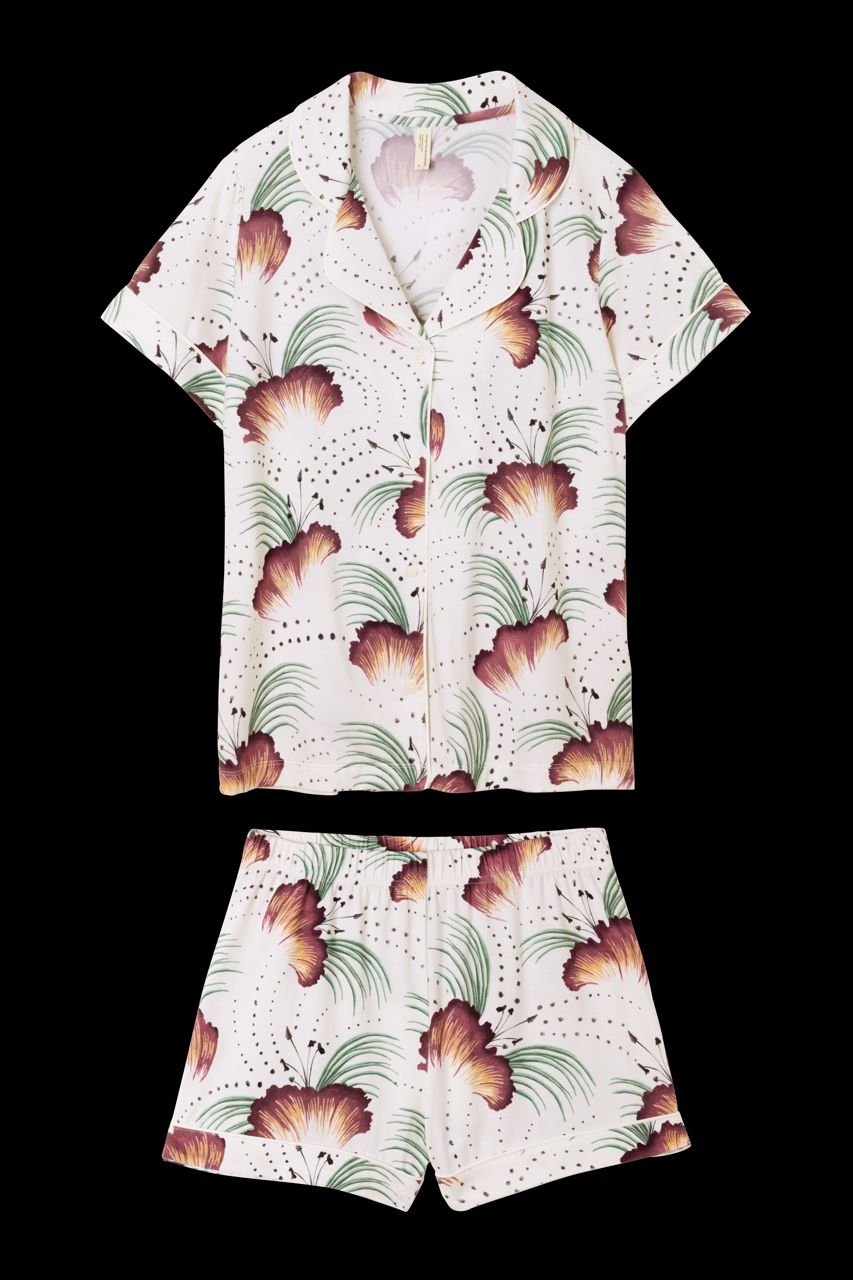 Lyocell Jersey Short Pyjama Set Tigerlily Cream