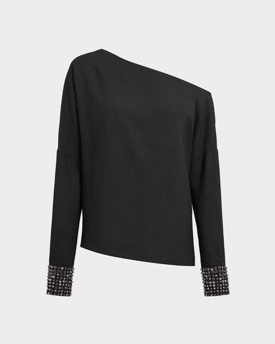 Volante Top in Crepe