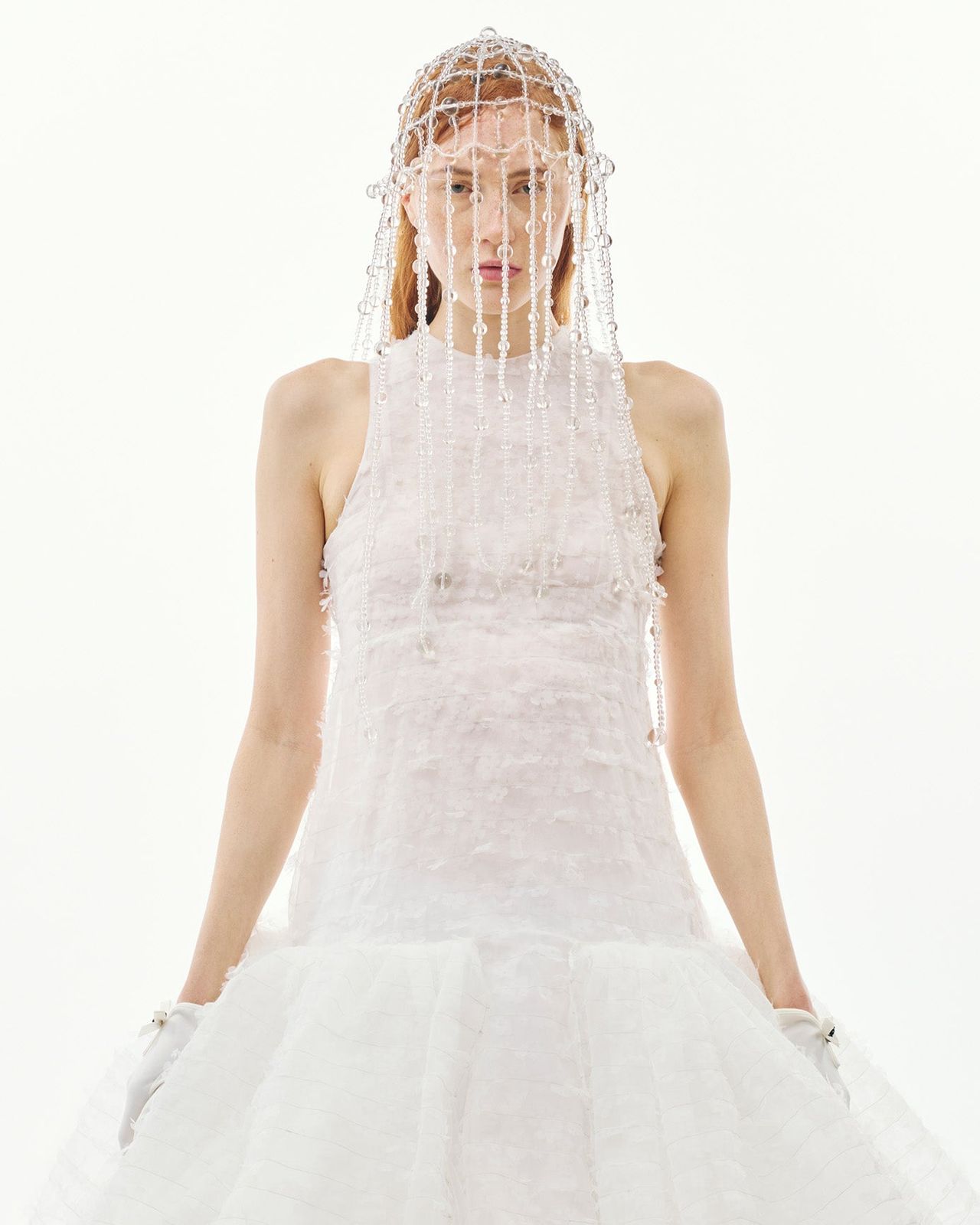 BUBBLE TASSEL LONG HEADPIECE