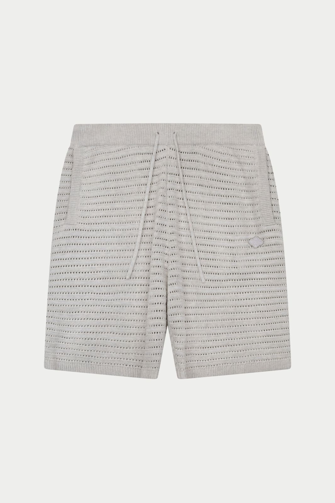 KNITTED SHORTS - LIGHT GREY
