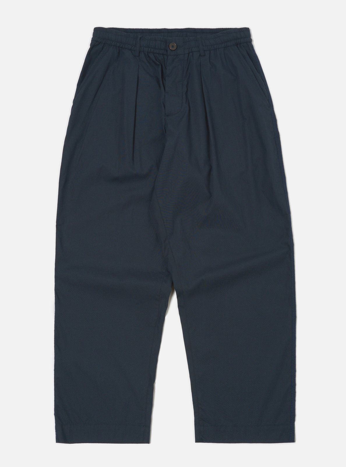 Navy Broadcloth Oxford Pant
