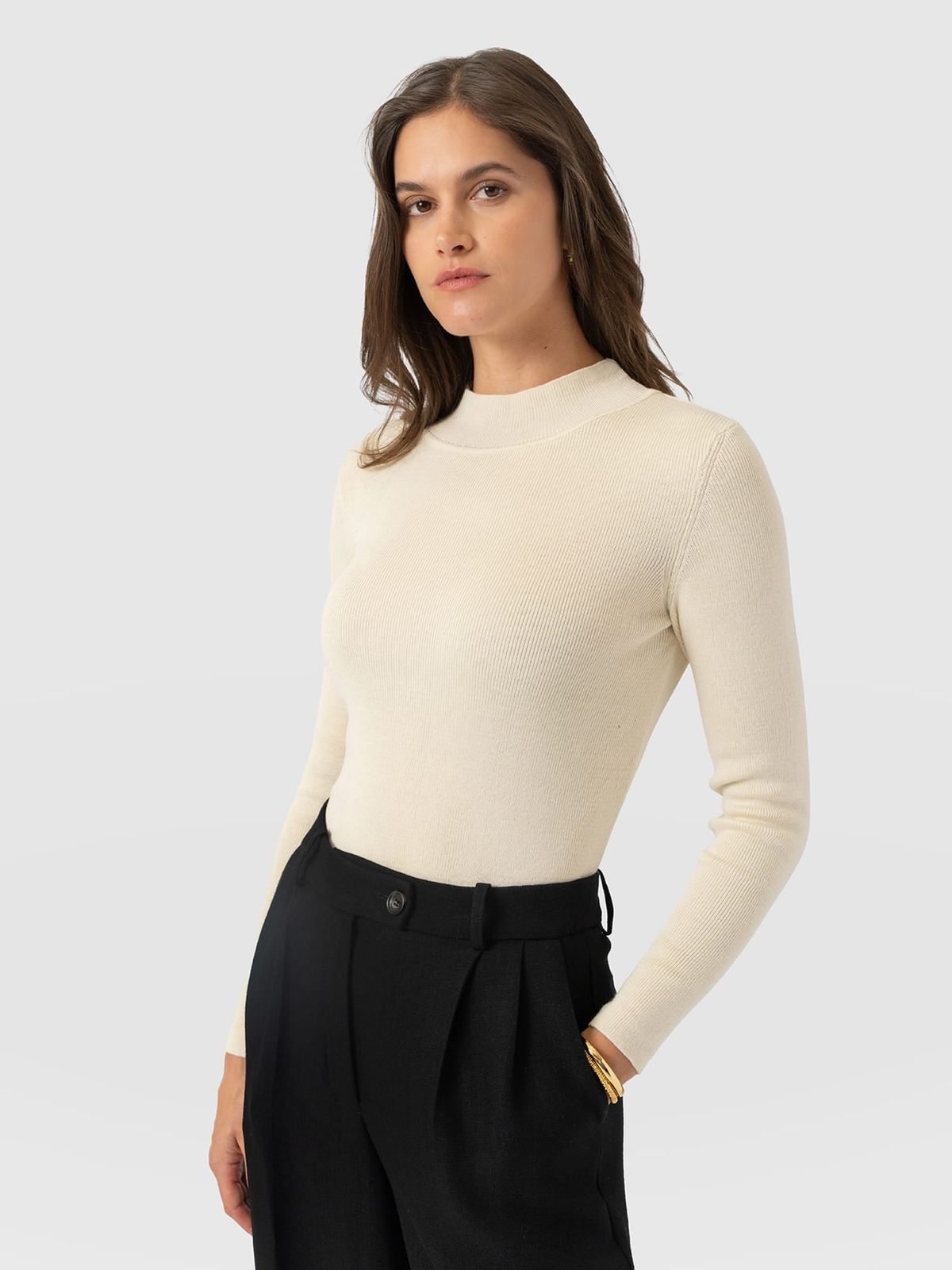 Isla Knit Rollneck - Cream