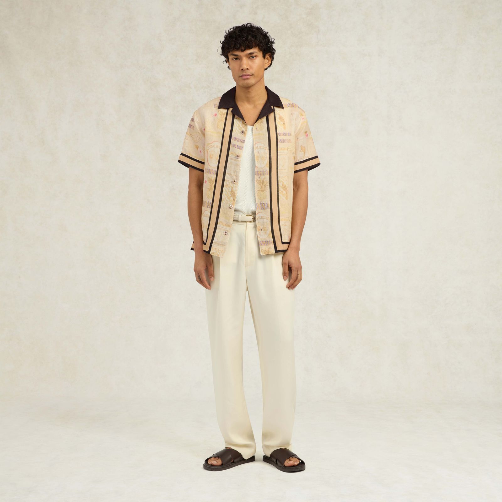 Monte Cristo Print Shirt - Ecru